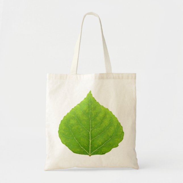 Tote Bag Feuille d'Aspen vert #11 (Devant)