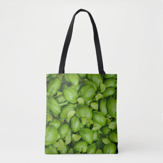 Tote Bag Feuille de basilic vert (Devant)