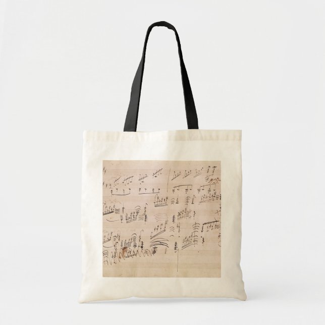 Tote Bag Feuille de score de 'clair de lune Sonata (Devant)