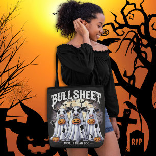 Tote Bag Feuille de taureaux / Bulles Drôle Halloween