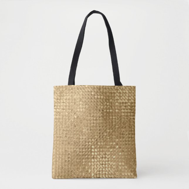 Tote Bag Feuille d'or, parties scintillant texture transpar (Devant)