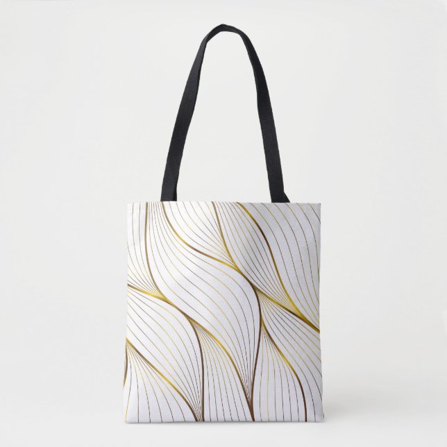 Tote Bag Feuille d'ornement or (Devant)