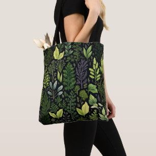 Tote Bag Feuille foncé