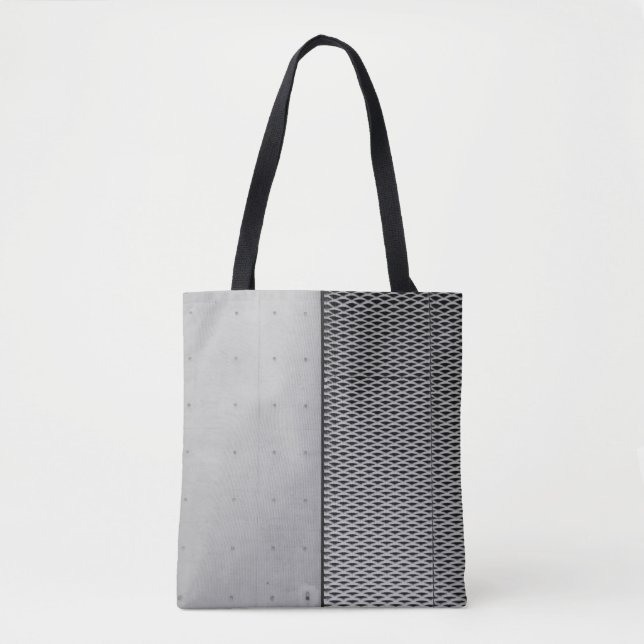 Tote Bag Feuille galvanisée en métal gris (Devant)