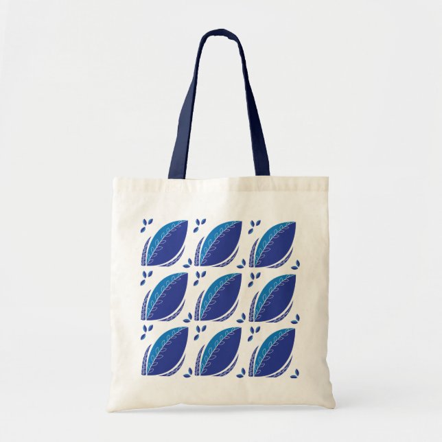 Tote Bag Feuilles botaniques tropicaux Abstraits (Devant)