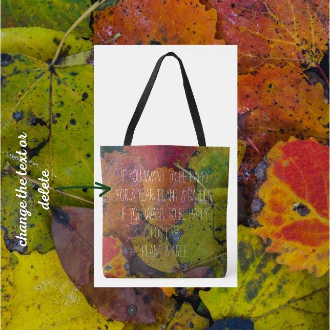 Tote Bag Feuilles colorés après la pluie (Créateur téléchargé)