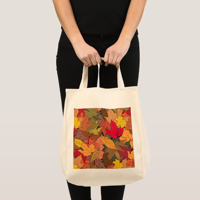 Tote Bag Feuilles d'automne colorées (Devant (produit))