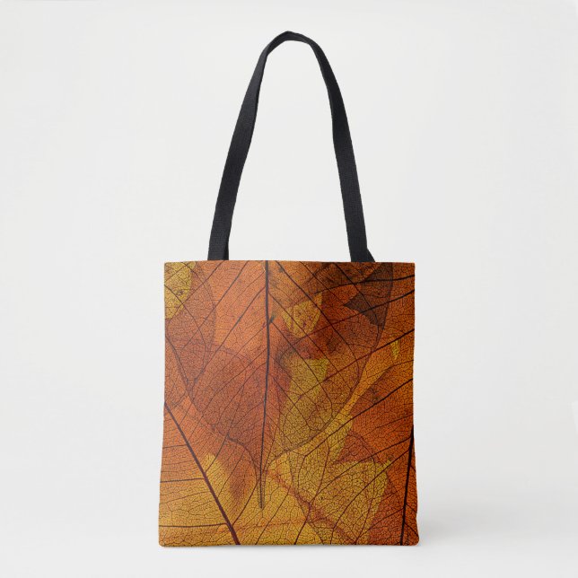 Tote Bag feuilles d'automne dans les détails automne, arriè (Devant)