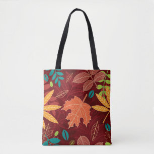 Tote Bag Feuilles d'automne : Motif de la nature sans trans
