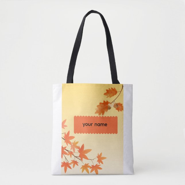 Tote Bag Feuilles d'automne rustiques Feuillage d'automne P (Devant)