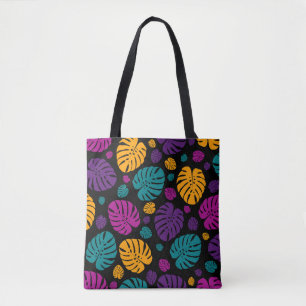 Tote Bag Feuilles de palmiers colorés
