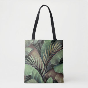 Tote Bag Feuilles de palmiers tropicaux, illustration 3D de