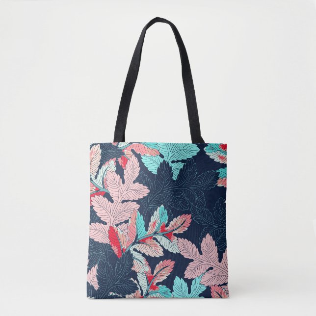 Tote Bag Feuilles de palmiers tropicaux : Motif Vintage (Devant)
