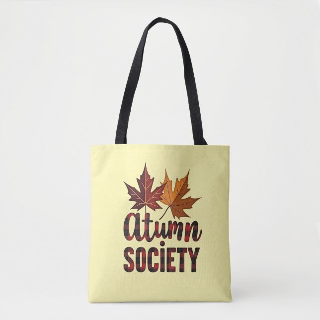 Tote Bag Feuilles d'érable de la Société d'Automne Début de (Devant)