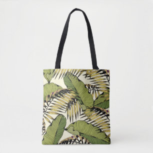 Tote Bag Feuilles d'été, branches, patte décorative sans so