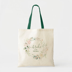 Tote Bag Feuilles d'Ucoliptice et roses roses roses