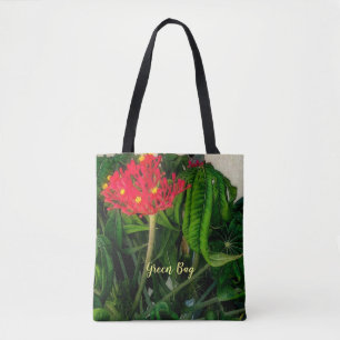 Tote Bag Feuilles et fleurs Plantes de corail