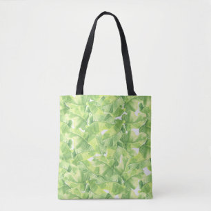 Tote Bag Feuilles exotiques : Aquarelle transparente
