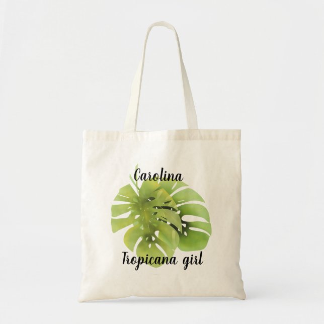 Tote Bag Feuilles Monstera (Devant)