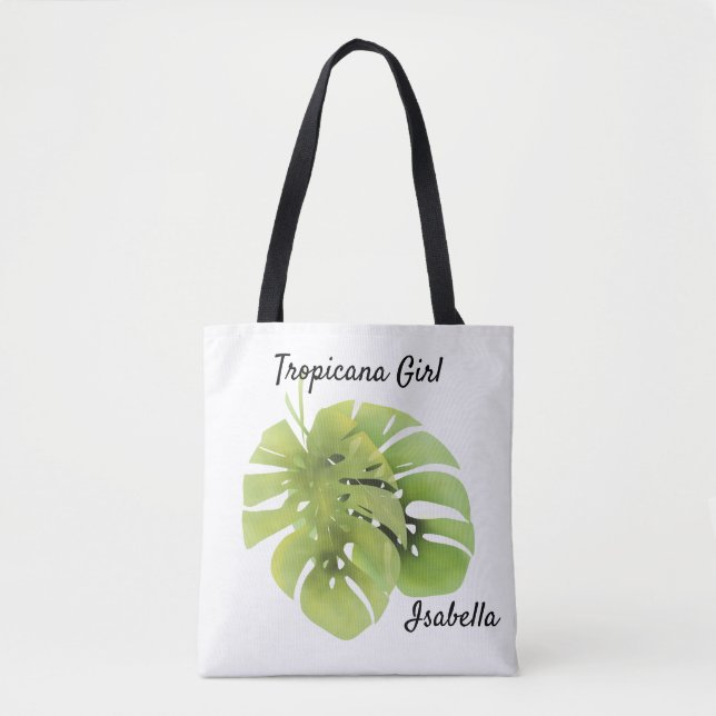 Tote Bag Feuilles Monstera (Devant)