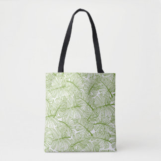 Tote Bag Feuilles Monstera, design floral sans soudure.