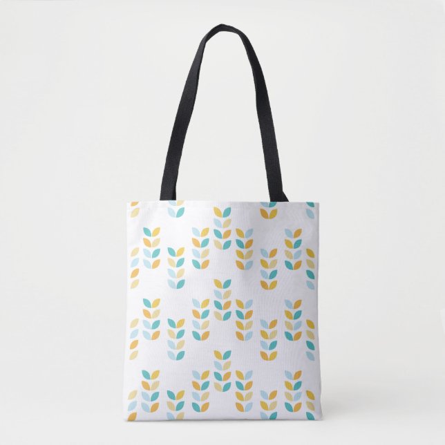Tote Bag Feuilles pour bébés en Pastel (Devant)