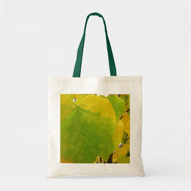 Tote Bag Feuilles rouges jaunes et verts (Devant)