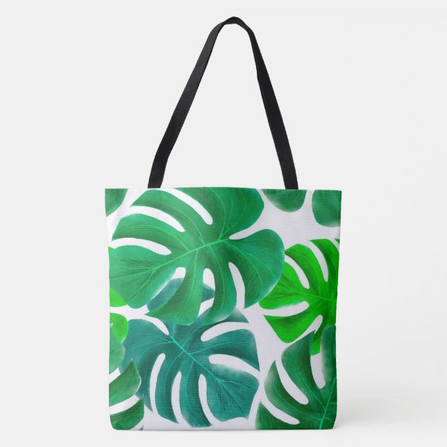 Tote Bag Feuilles tropicaux (Devant)