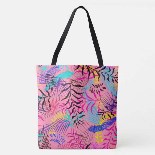 Tote Bag Feuilles tropicaux (Devant)