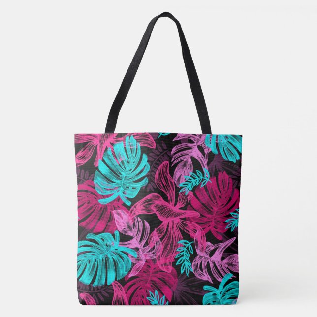 Tote Bag Feuilles tropicaux (Devant)