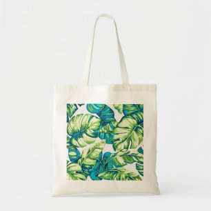 Tote Bag Feuilles tropicaux colorés de Banana et Monstera