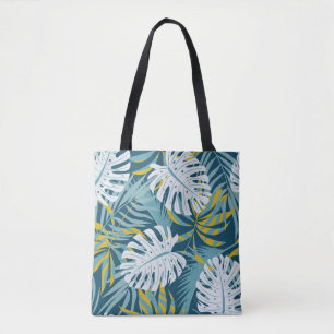 Tote Bag Feuilles tropicaux colorés, modèle abstrait origin
