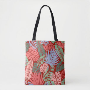 Tote Bag Feuilles Tropicaux Doodle : Tiré À La Main Noire