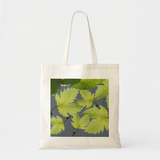 Tote Bag Feuilles Vertes de Vigne de Raisin (Devant)