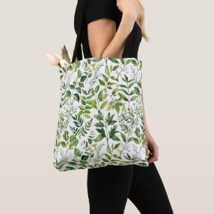 Tote Bag Feuilles verts botaniques