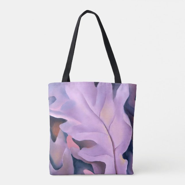 Tote Bag Feuilles violets par Georgia Okeeffe (Dos)