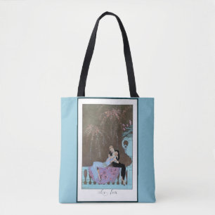 Tote Bag Feux d'artifice Art Déco vintage Le Feu, George Ba