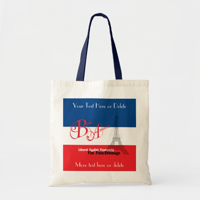 Tote Bag Fève française personnalisée Appetit de Tour (Devant)