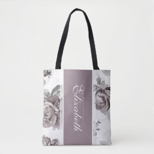 Tote Bag Fiançailles rose rose poussiéreux