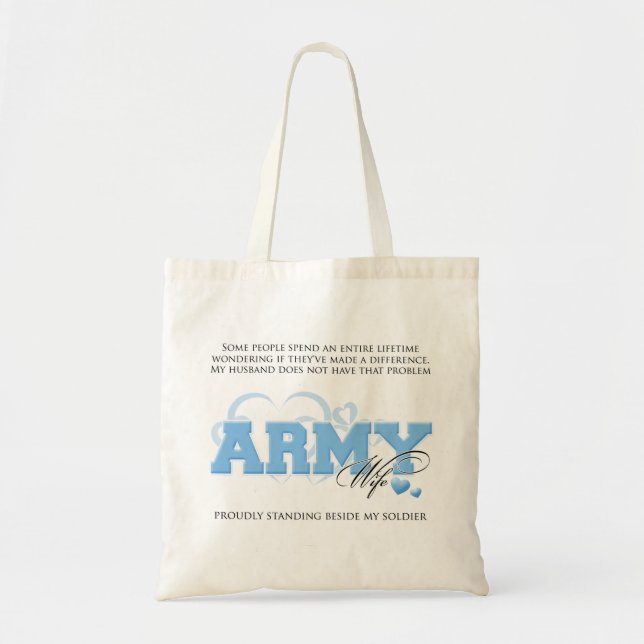 Tote Bag Fier épouse de l'ARMÉE (Devant)