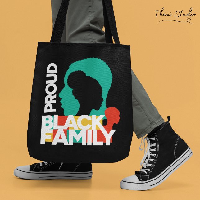 Tote Bag Fière Famille noire Mois de l'histoire des Noirs (Créateur téléchargé)