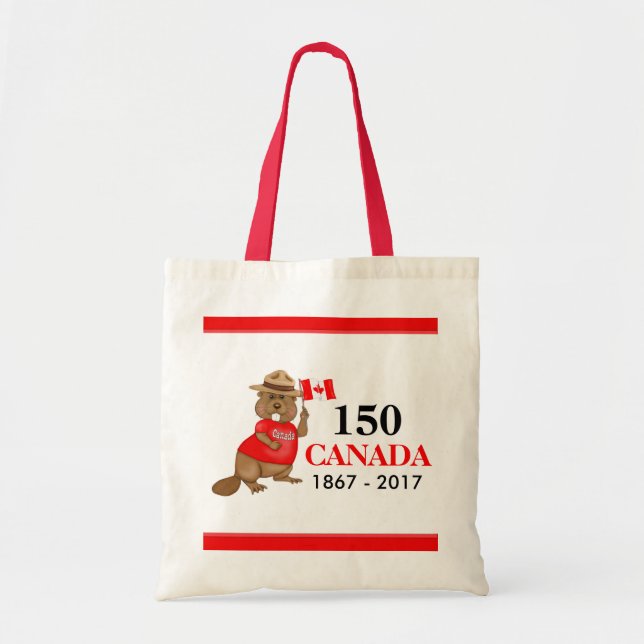 Tote Bag Fière fête canadienne du castor 150 (Devant)