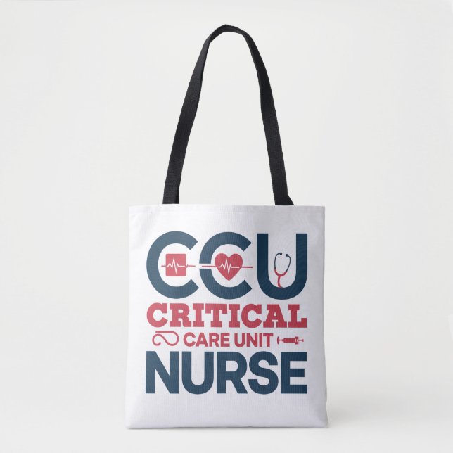 Tote Bag Fière infirmière CCU (Devant)