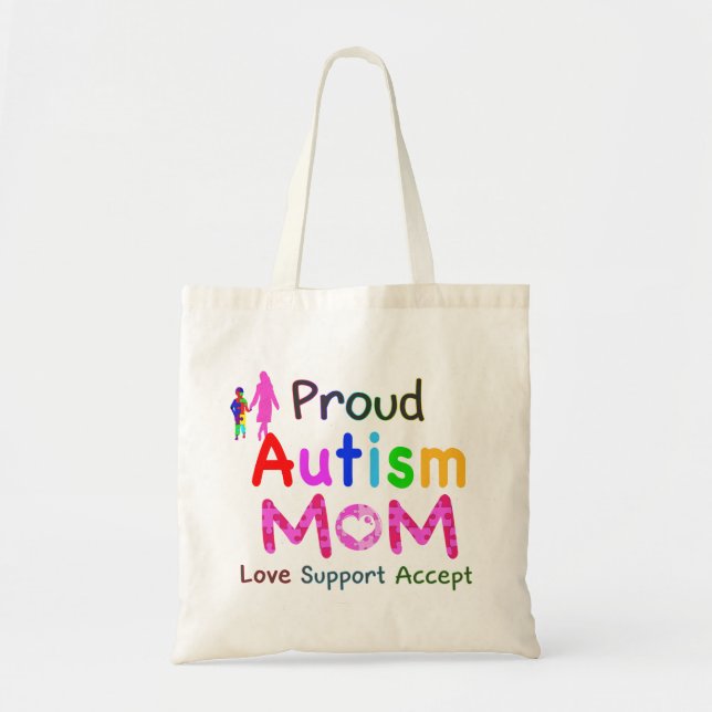 Tote Bag Fière maman de l'autisme (Devant)