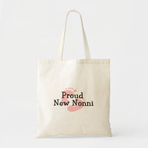 Tote Bag Fière Nouvelle Nonni Empreintes de Pieds de Bébé F