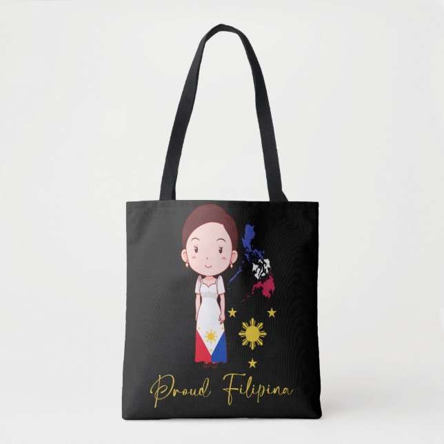 Tote Bag Fière Philippines Femme Philippine Pide Pinay Girl (Devant)