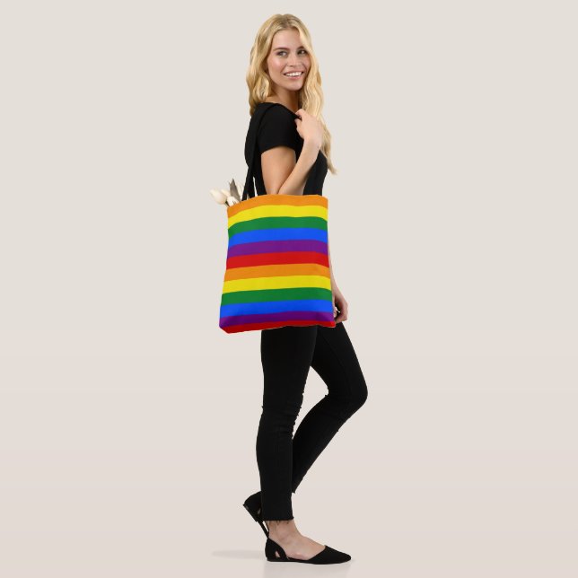 Tote Bag Fierté arc-en-ciel (Sur le modèle)
