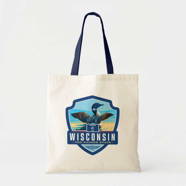 Tote Bag Fierté de l'État | Wisconsin (Devant)