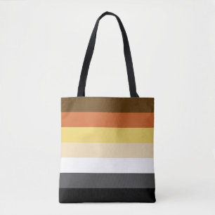 Tote Bag Fierté de l'ours, bandes de dégradé neutres, fiert