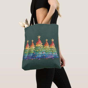 Tote Bag Fierté de Noël Arc-en-ciel LGBTQ Égalité des droit